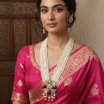Multi long pearl necklace