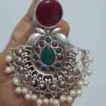 Antique Silver-Plated Pearl Drop Earrings