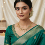 Antique South Indian Gold Plated Necklace Set