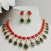 Radiant Ruby & Emerald Kundan Necklace Set