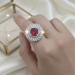 Ruby Radiance Cushion Cut Cocktail Ring
