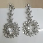 White star cut earring