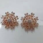 Anti tarnish Golden & white stud