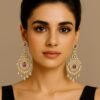 Ruby & Diamond-Look Elegance Earrings