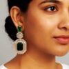 Green cubic Zirconia earrings
