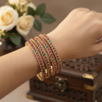 Apsara Gold Temple Bangle Set