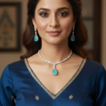 blue ad necklace