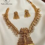 Devi Gopuram Antique Temple Necklace Set
