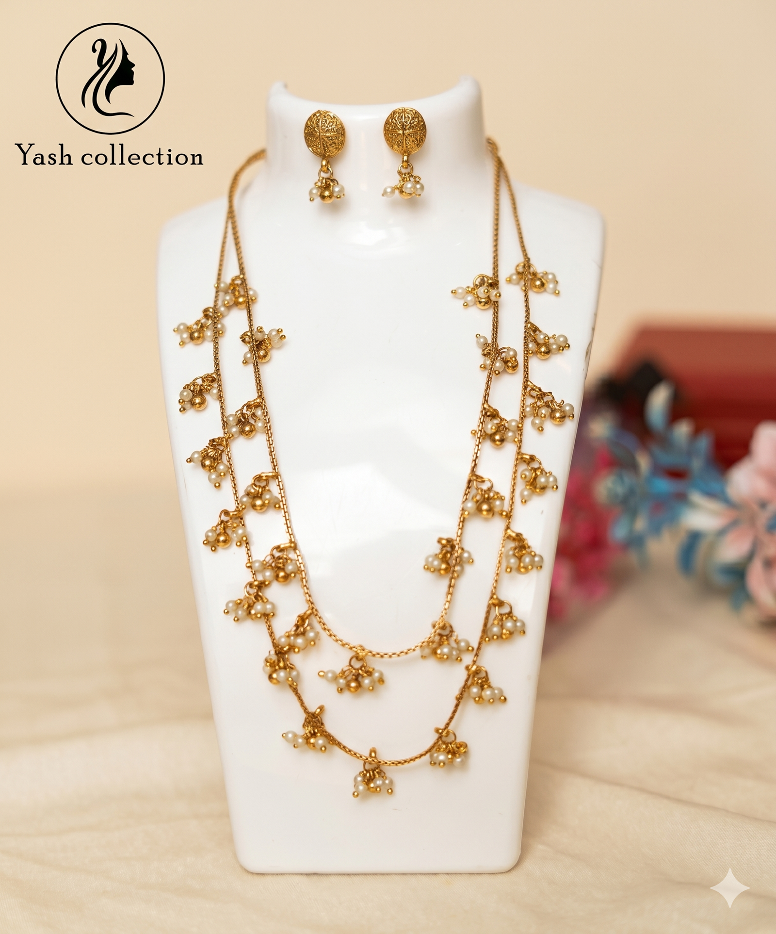 Double layer pearl set