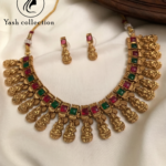 Elegant Antique Gold Temple Jewellery Set