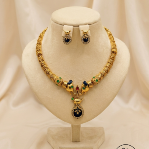 Antique Gold Elephant & Peacock Choker Set
