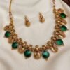 Laxmi Coin & Crimson Kemp Stone Antique  Set