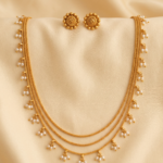 Three-Layered Gold and Pearl Guttapusalu Set