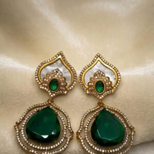 GREEN MOP EARRINGS
