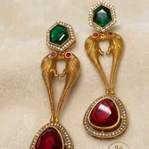 Ruby & Green Premium Earrings