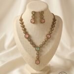 Mint Pink Cz Necklace