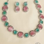 Mint & Pink CZ Necklace
