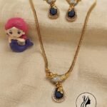 Blue Peacock Pendant Set