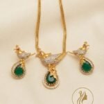 Green Peacock Pendant Set