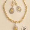 Yellow CZ Necklace - 110