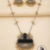Silver Replica Black Necklace-108